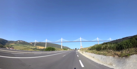 Under the viaduct of Millau